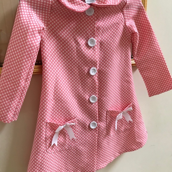 Girls light weight coat size 6 coral color - Picture 2 of 6